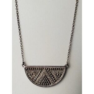 Anna Beck 925 Sterling Silver Necklace Dotted Reversible Boho Handmade Artisan